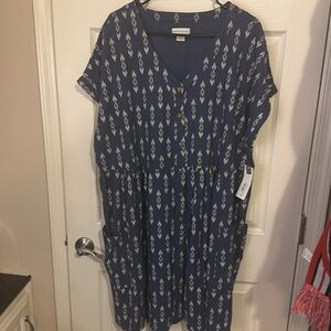 Peyton Parker linen dress size 1X. NWT